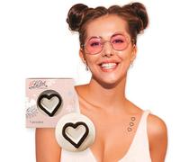 LaDot Tatouage Temporaire pour Enfants et Adultes, Faux Tatouage Doux pour la Peau, Tampon de Tatouage Ephemere pour le Corps et le Bras, Résistant à l'Eau, Cœur
