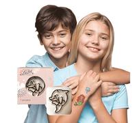 LaDot - Tampon tatouage Delphin en céramique, tatouage temporaire sans aiguille, hypoallergénique et résistant à l’eau, idéal pour enfants et adultes