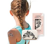 LaDot Tampon Céramique DELFIN Taille M Enfant Adulte Tatouage Temporaire Doux pour la peau Tatouage Tatouage Temporaire Sans Aiguilles pour Corps et Bras Nombreux Motifs Disponibles