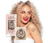 LaDot - Tampon tatouage Fleur de Lotus en céramique, tatouage temporaire sans aiguille, hypoallergénique et résistant à l’eau, idéal pour enfants et adultes