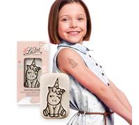 LaDot Tatouage Temporaire pour Enfants et Adultes, Faux Tatouage Doux pour la Peau, Tampon de Tatouage Ephemere pour le Corps et le Bras, Résistant à l'Eau, Licorne