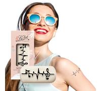 LaDot Tampon Céramique LEBENSLINIE Taille M pour Enfants et Adultes Tatouages temporaires doux pour la peau Tampon de tatouage sans aiguilles pour le corps et le bras Nombreux motifs disponibles