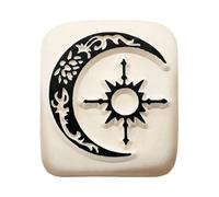 LaDot - Tampon tatouage Lune en céramique, tatouage temporaire sans aiguille, hypoallergénique et résistant à l’eau, idéal pour enfants et adultes