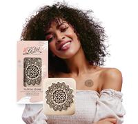 LaDot Tatouage Temporaire pour Enfants et Adultes, Faux Tatouage Doux pour la Peau, Tampon de Tatouage Ephemere pour le Corps et le Bras, Résistant à l'Eau, Mandala
