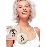 LaDot Tatouage Temporaire pour Enfants et Adultes, Faux Tatouage Doux pour la Peau, Tampon de Tatouage Ephemere pour le Corps et le Bras, Résistant à l'Eau, Note de Musique