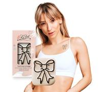 LaDot Tatouage Temporaire pour Enfants et Adultes, Faux Tatouage Doux pour la Peau, Tampon de Tatouage Ephemere pour le Corps et le Bras, Résistant à l'Eau, Nœud Papillon