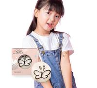 LaDot Tatouage Temporaire pour Enfants et Adultes, Faux Tatouage Doux pour la Peau, Tampon de Tatouage Ephemere pour le Corps et le Bras, Résistant à l'Eau, Papillon
