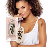 LaDot Tatouage Temporaire pour Enfants et Adultes, Faux Tatouage Doux pour la Peau, Tampon de Tatouage Ephemere pour le Corps et le Bras, Résistant à l'Eau, Rose