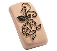 LaDot - Tampon tatouage Rose géante en céramique, tatouage temporaire sans aiguille, hypoallergénique et résistant à l’eau, idéal pour enfants et adultes