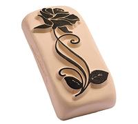 LaDot - Tampon tatouage Rose géante noire en céramique, tatouage temporaire sans aiguille, hypoallergénique et résistant à l’eau, idéal pour enfants et adultes