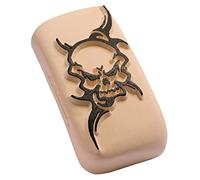 LaDot - Tampon tatouage Tête de mort géante en céramique, tatouage temporaire sans aiguille, hypoallergénique et résistant à l’eau, idéal pour enfants et adultes