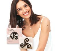 LaDot Tatouage Temporaire pour Enfants et Adultes, Faux Tatouage Doux pour la Peau, Tampon de Tatouage Ephemere pour le Corps et le Bras, Résistant à l'Eau, Triskel