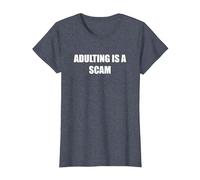 l'adulte est Une arnaque T-Shirt, Femme, Bleu Chiné, XXL