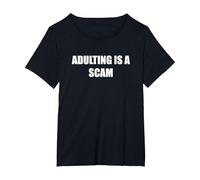 l'adulte est Une arnaque T-Shirt, Femme Grandes Tailles, Noir, 2X