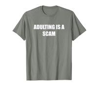l'adulte est Une arnaque T-Shirt, Homme, Vert Kaki chiné, XXL