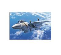 LADV Affiche d'avion de chasse F-14A Tomcat Attack Aircraft Peinture décorative sur toile Œuvres d'art mural Image 60 x 90 cm