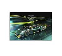 LADV Poster de voiture de course pour voiture de course pour Aston Martin Valkyrie AMR Pro Supercar Vert Hypercar Peinture décorative sur toile 50 x 75 cm