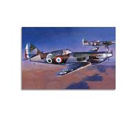 LADV Poster vintage de la Seconde Guerre mondiale Dewoitine D.520 - Décoration sur toile - 30 x 45 cm