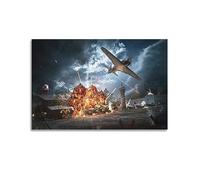 LADV Poster vintage de la Seconde Guerre mondiale Pearl Harbor - Peinture décorative sur toile - 30 x 45 cm