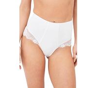 LADY·C Gaine femme modelante taille haute avec dentelle élastique - Slip de rangement effet ventre plat avec double panneau en coton, invisible sous les robes