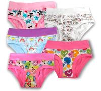 LADY·C Lot de 5 culottes pour fille avec slips colorés fantaisie assortis de LadyC Coton Sous-vêtements pour filles avec impressions colorées - Motifs toujours neufs !, Mix Brand, 9-10 ans