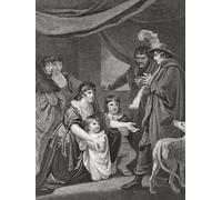 Lady Elizabeth Grey implorant le roi Édouard IV pour protéger ses enfants. Elizabeth Woodville connue plus tard sous le nom d'Elizabeth Grey était la reine d'Angleterre de son mariage avec Edward IV