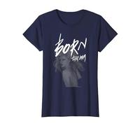 Lady Gaga Born This Way Musique par Bravado T-Shirt, Femme, Bleu Marine, XL