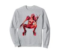 Lady Gaga Chromatica Sweatshirt, Unisexe pour Adultes, Gris Chiné, S
