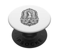 Lady Guadalupe Art Minimaliste Vierge Marie catholique PopSockets PopGrip Adhésif