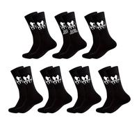 LADY&HOME Groomsmen Socks Bachelor Party 7Packs Proposal Cotton Socks Gift Wedding Casual Groom Socks Suit Best Man and Groomsman
