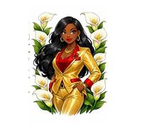 Lady in Red and Gold