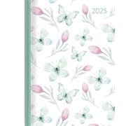 Lady Journal Butterfly 2025 - Schmetterling - Taschenkalender A6 (10,7x15,2 cm) - Weekly - 192 Seiten - Notiz-Buch - Termin-Planer - Alpha Edition