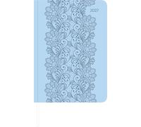 Lady Journal Grande Deluxe Hellblau 2027: Buchkalender A5 (15x21 cm) - Wochenplaner mit 4-sprachigem Kalendarium, Tucson-Einband mit Motivprägung & Leseband, für Büro & Alltag