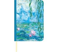 Lady Journal Monet 2027: Taschenkalender A6 ( 10,7x15,2 cm) - Wochenplaner mit 4-sprachigem Kalendarium, Platz für Notizen, Habit-Tracker & Leseband, für Beruf, Schule & Alltag