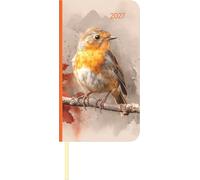 Lady Journal Slim Bird 2027: Taschenkalender 9x15,6 cm - Wochenplaner mit deutschem Kalendarium, Leseband, Monatsübersicht & Notizbereich, ideal für unterwegs