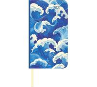 Lady Journal Slim Waves 2027: Taschenkalender 9x15,6 cm - Wochenplaner mit deutschem Kalendarium, Leseband, Monatsübersicht & Notizbereich, ideal für unterwegs