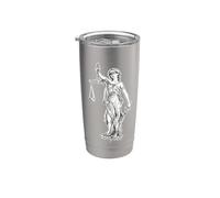 Lady Justice Liberty Avocat Avocat Blackwork Minimal Gobelet isotherme en acier inoxydable double paroi
