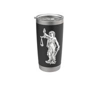 Lady Justice Liberty Avocat Avocat Blackwork Minimal Gobelet isotherme en acier inoxydable double paroi