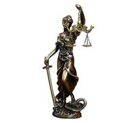 Lady Justice Statue - Bronze Finish Resin Figurine | Law Office Decor