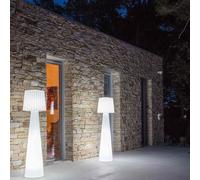Lumisky Lampadaire lumineux extérieur LADY – design filaire, abat-jour ondulé, LED blanc H110cm E27