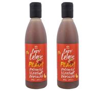 Lady Lela's Vinaigrette Balsamique aux Pêches 100% Naturelle - Crème Balsamique Fruitée pour Salades, Légumes Grillés et Desserts - Paquet de 2 x 250 ml (500 ml)