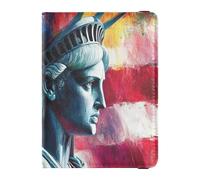 Lady Liberty Presidents Day Art Étui pour passeport et carte de vaccin en cuir avec blocage RFID pour homme et femme étanche