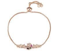 Lady Lover Moon and Star Charm Cubic Zirconia Slider Chain Wedding Party Bijoux