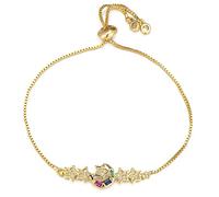 Lady Lover Moon and Star Charm Cubic Zirconia Slider Chain Wedding Party Bijoux