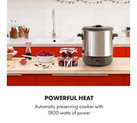 Klarstein Lady Marmalade Distributeur de boissons 27 L & stérilisateur 100°C 180 Argenté G