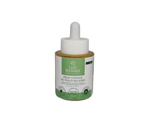 Lady Mathilde - Sérum Contour des Yeux et des Lèvres - Aloe Vera, Acide Hyaluronique et Paillettes d'Or 23 Carats - des ingrédients naturels - Sans Parfum - Made in France - Flacon 30 ml
