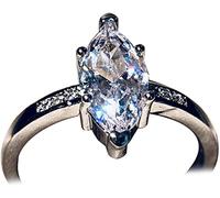 Lady Men's RingGlitter Bridal Wedding Fiançailles Bijoux Marquise Cut Finger for Friendship, Love, Affection-Silver US 7Très beau et pratique.