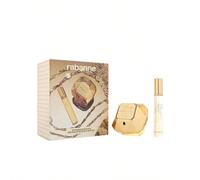 Lady Million Eau De Parfum 80 ml Gift Set Set - Perfume Gift Set, Long-Lasting, For Women, White Floral, Gold, Suitable For Evening Parties Aluminium