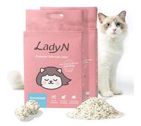 Lady N Litière granulaire au tofu pour chat - Mini-granulés - Compatible avec la litière automatique autonettoyante - Litière naturelle agglomérante et ultra absorbante - Faible suivi - Contrôle des