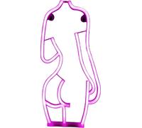 Lady Neon Lights LED -Signe f��r Décoration murale USB Alimentation par batterie LED Signes Salon Bar Fête Noël Mariage